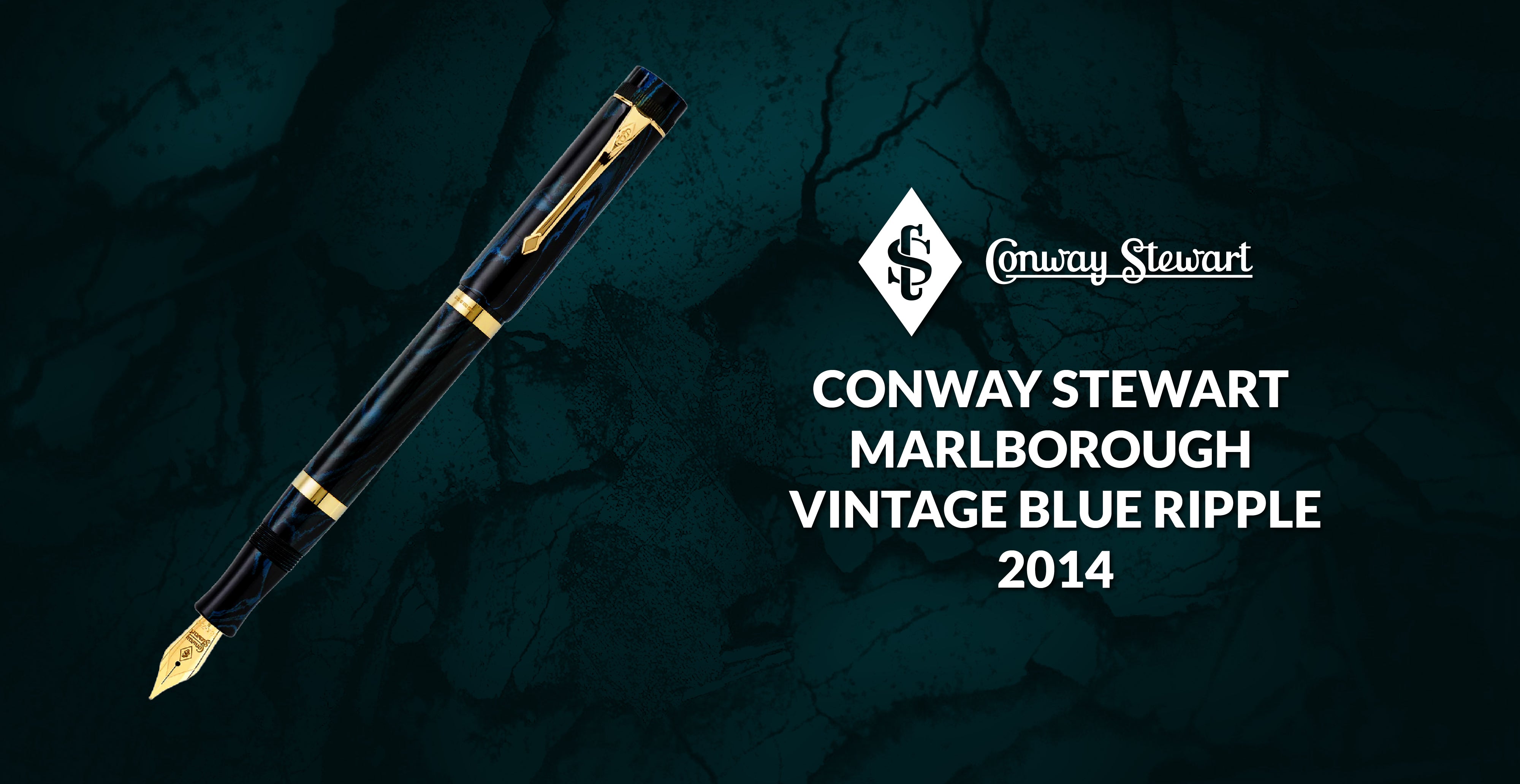 Conway Stewart Marlborough Vintage Blue Ripple Ebonite