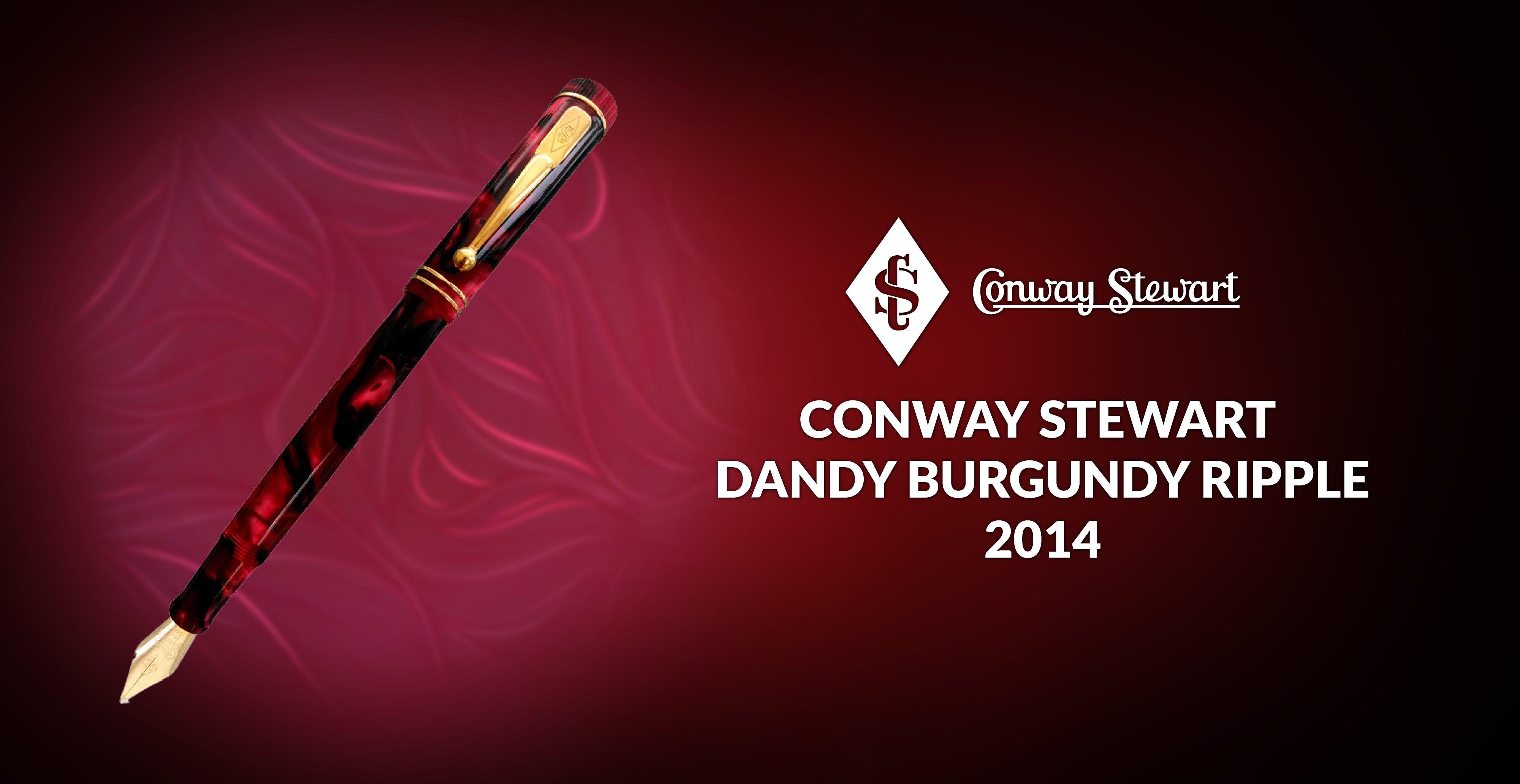 Conway Stewart Dandy Burgundy Ripple - Genuine Vintage