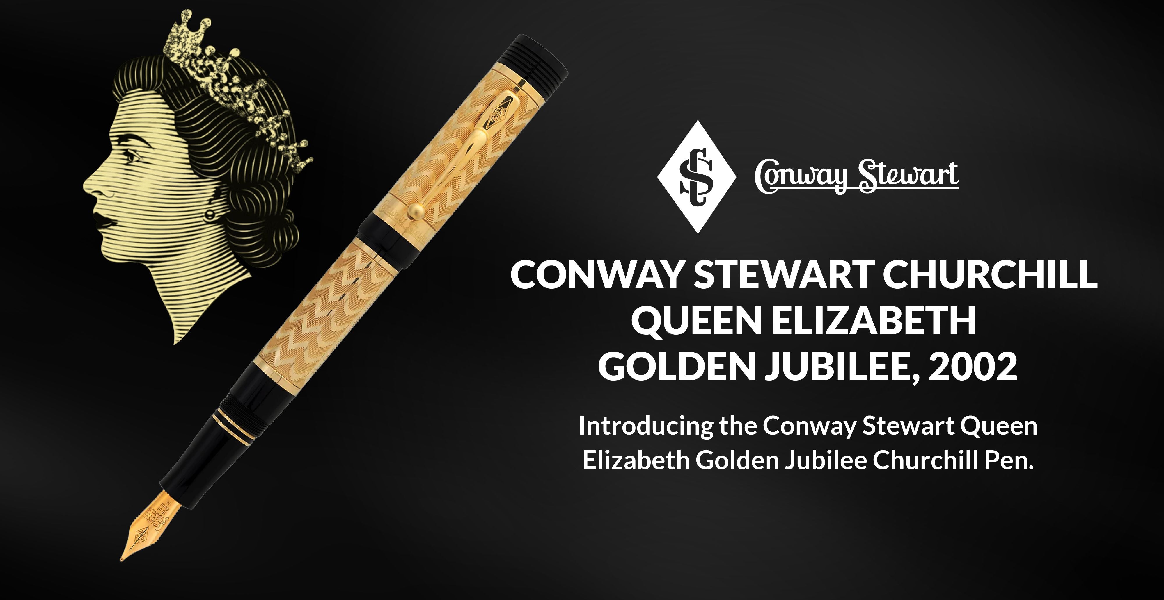 Conway Stewart Churchill Queen Elizabeth Golden Jubilee, 2002 Conway Stewart Churchill Queen Elizabeth Golden Jubilee, 2002