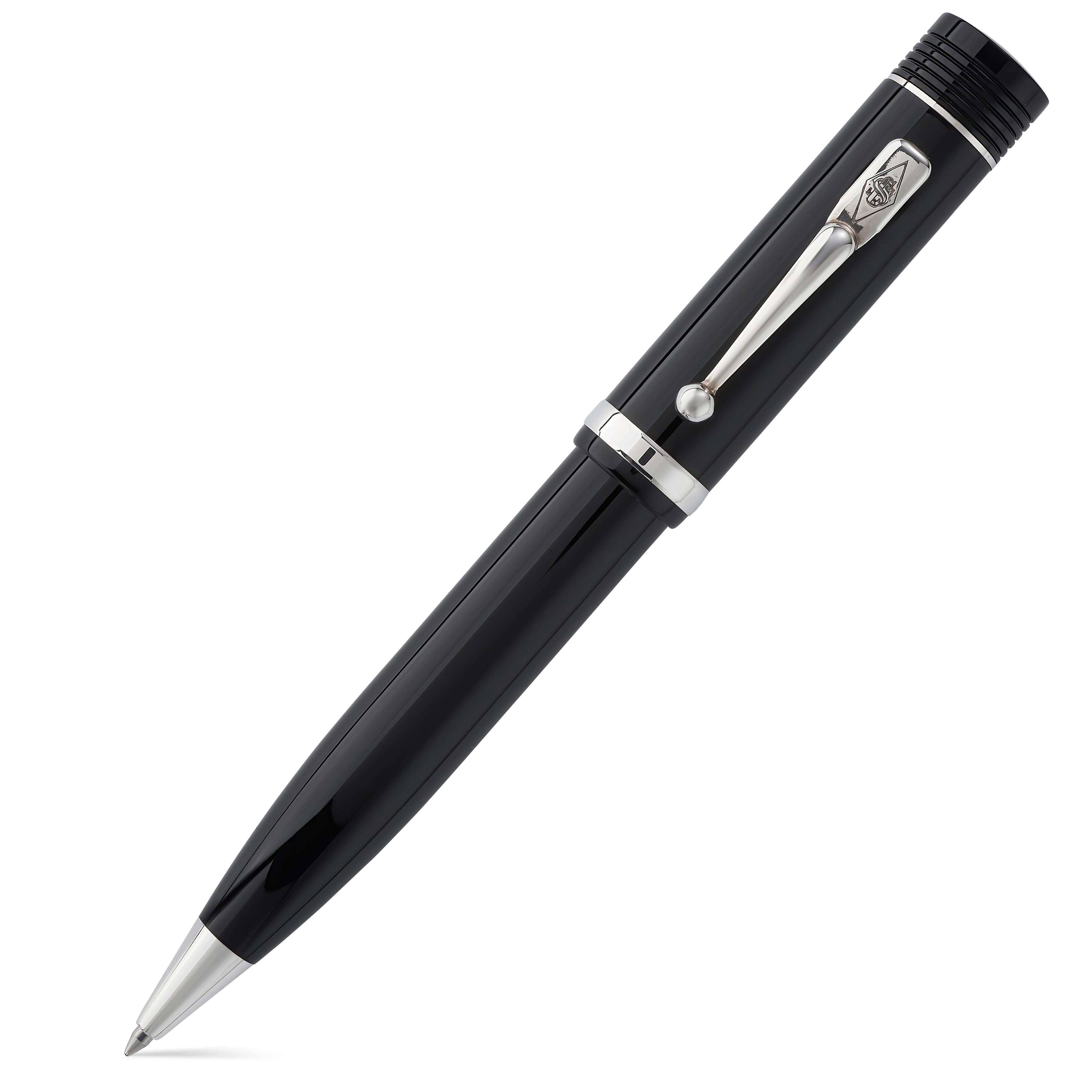 Conway Stewart Churchill Classic Black Silver · Ballpoint - Conway Stewart