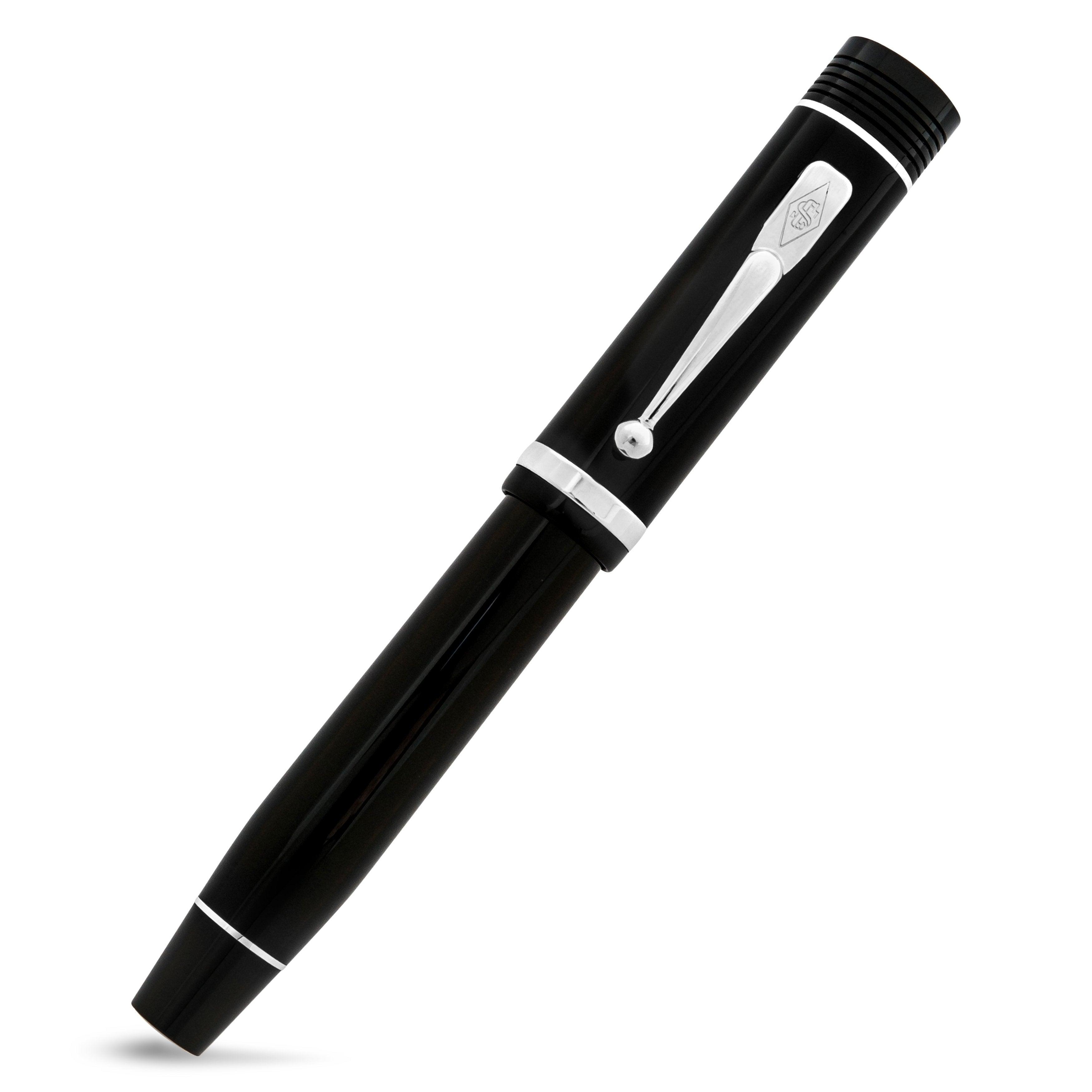 Conway Stewart Churchill Classic Black Silver conwaystewart.com