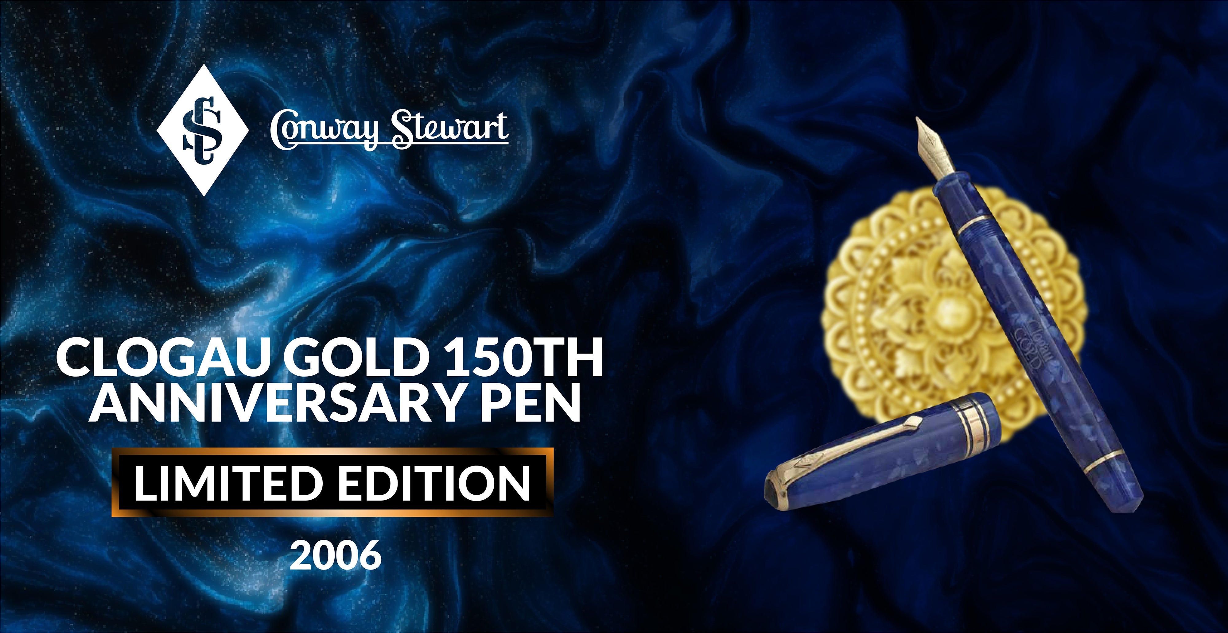 Clogau Gold 150th Anniversary Pen, 2007 - Conway Stewart