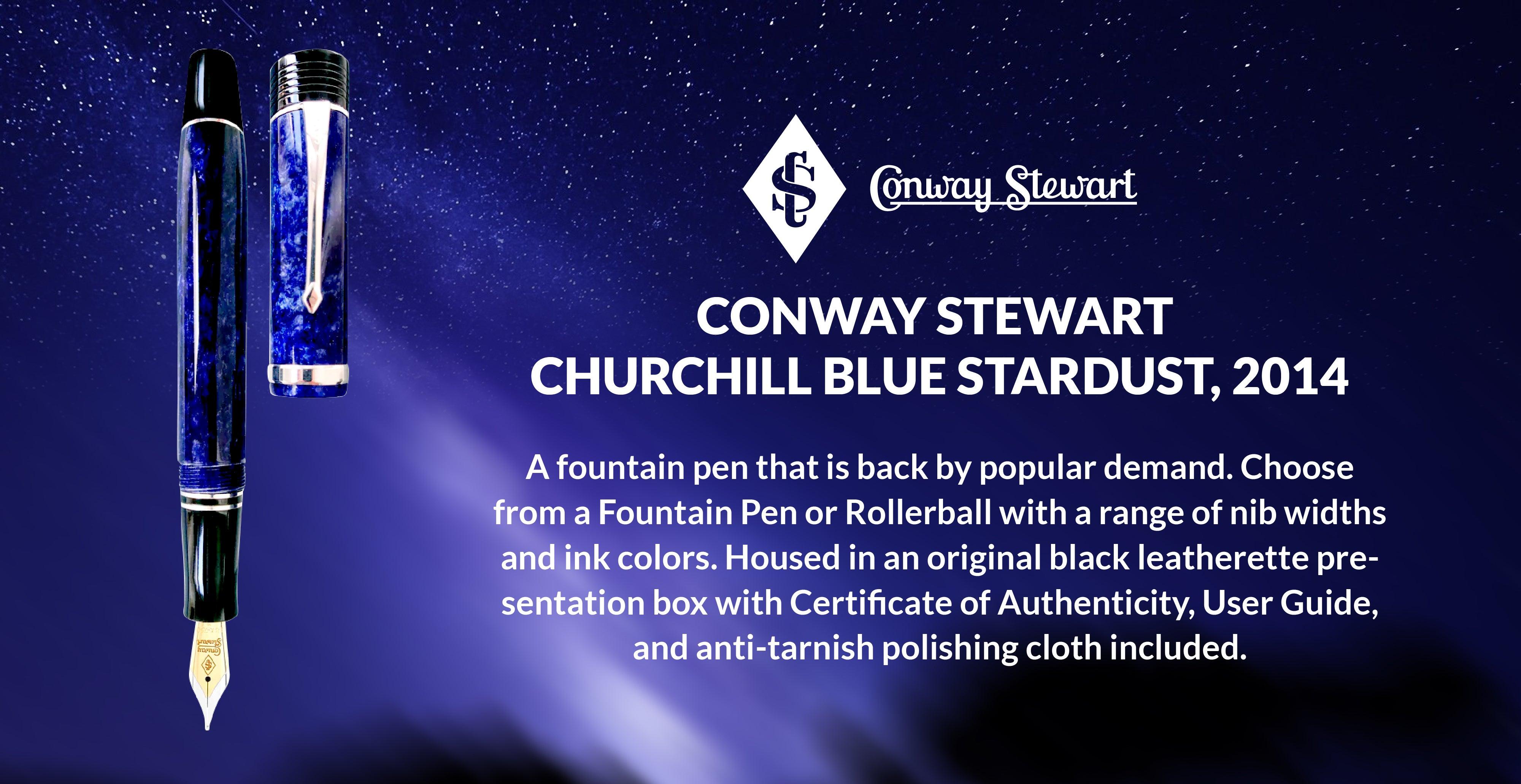Conway Stewart Churchill Blue Stardust, 2014 - Conway Stewart