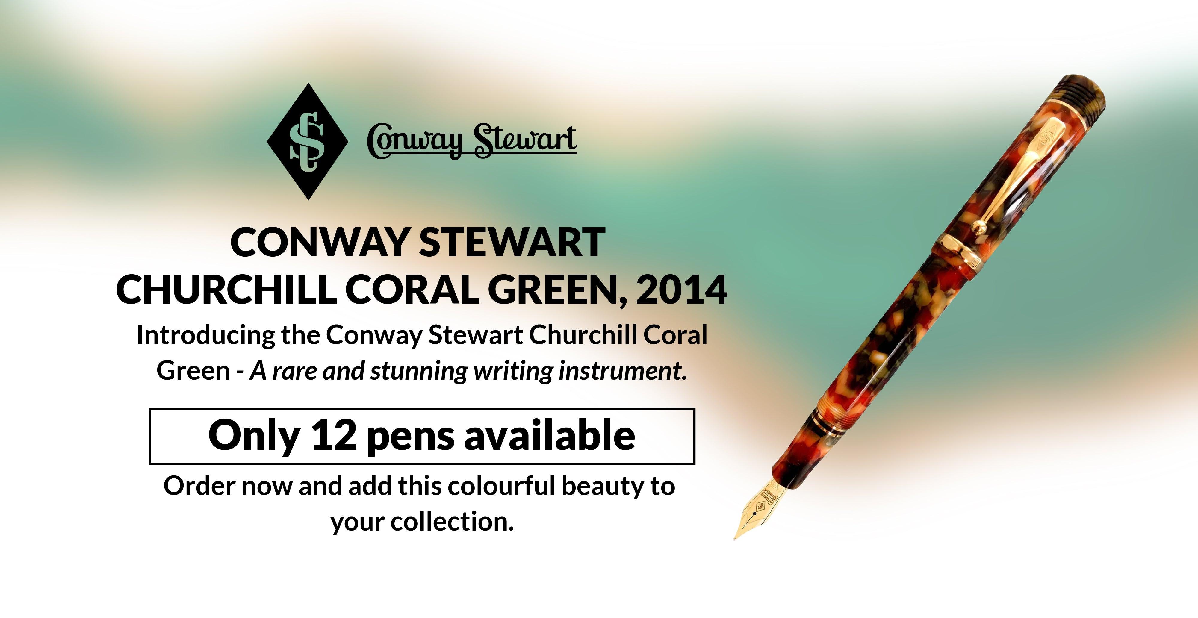 Conway Stewart Churchill Coral Green, 2014 - Conway Stewart