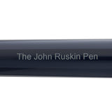 John Ruskin Pen engraving on the barrel of the Ashmolean pen