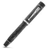 Conway Stewart Churchill Silver Storm rollerball capped, swirling grey and silver resin
