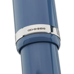 Close-up of the sterling silver cap band hallmark on the Conway Stewart Spitfire pen