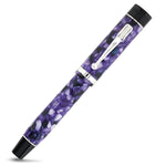 Conway Stewart Churchill Wisteria rollerball capped, marbled lilac and white resin