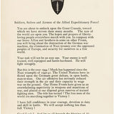 Facsimile of Eisenhower's Order of the Day accompanying the D-Day 80th Anniversary Pen