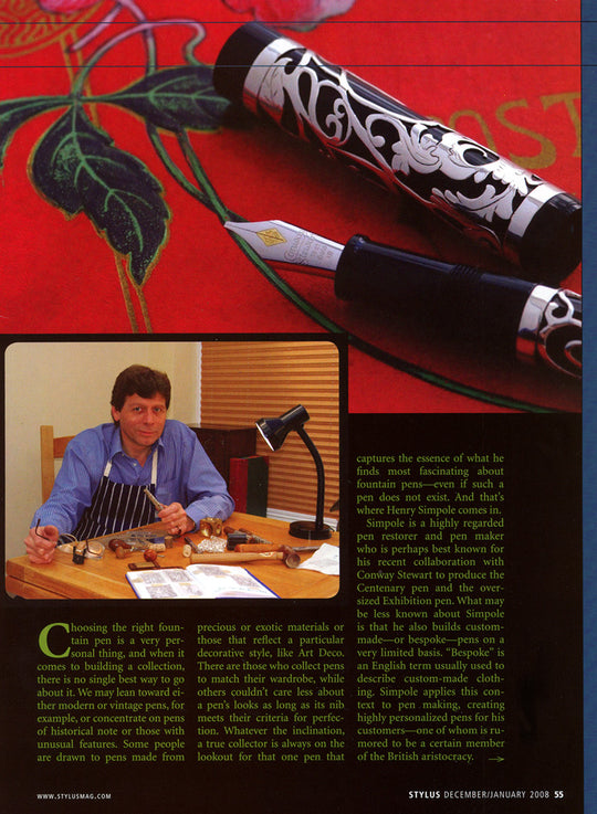 Henry Simpole's Bespoke Pens | Conway Stewart | 2007