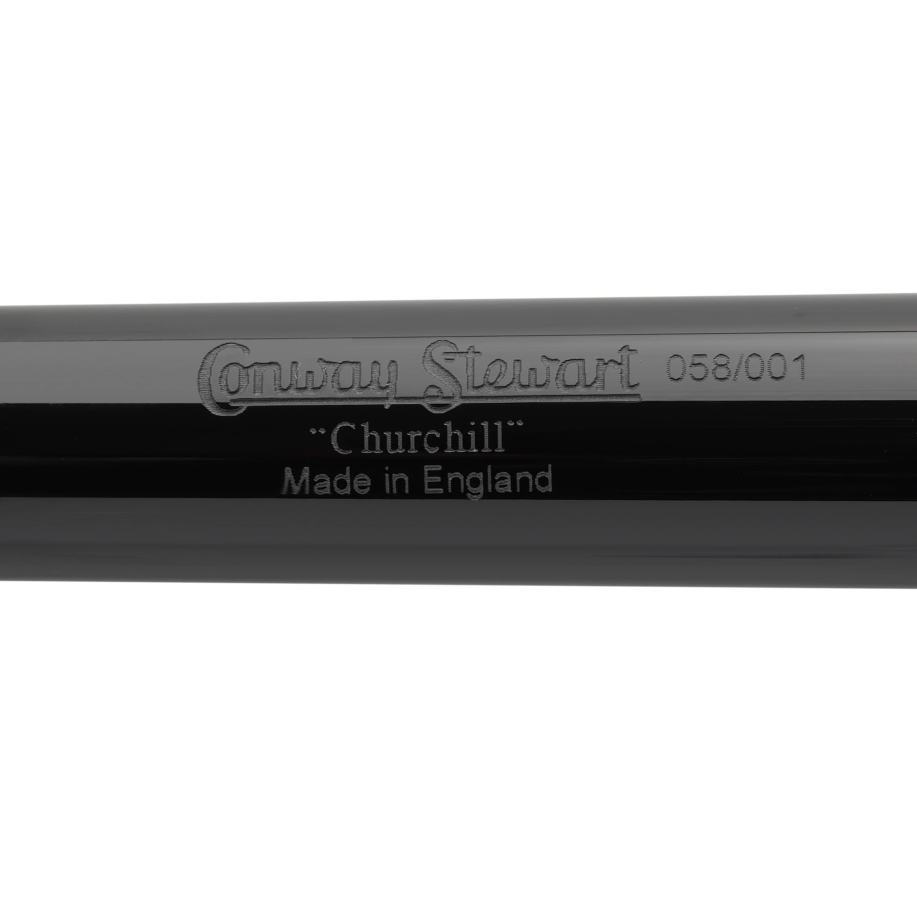 Traditional Conway Stewart Barrel Engraving - Logo & Serial Number conwaystewart.com
